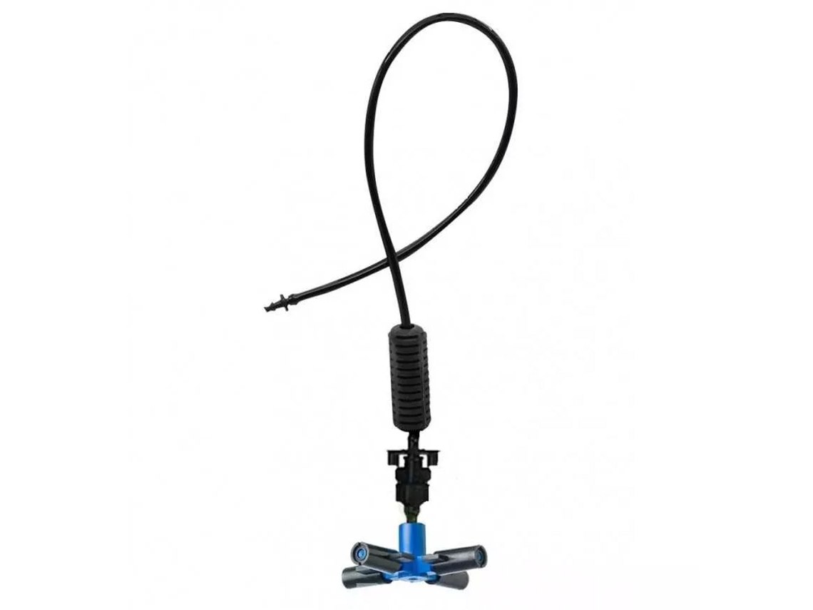 Nebulizador fogger de 4 salidas. Sistema de enfriamiento profesional agrícola por nebulización. Nebulizador de riego con válvula anti drenaje. Radio de riego hasta 2mts