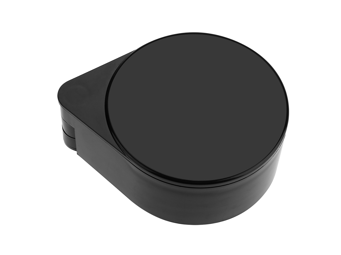 Herramienta de borde de 3 niveles para azúcar, sal y limón para cócteles en casa o fiestas, color negro.