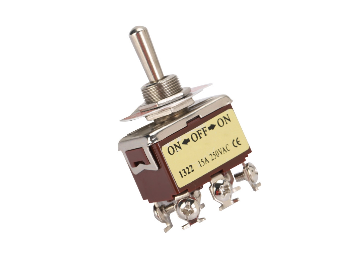 5 interruptores de palanca DPDT de 6 pines y 3 posiciones, 15 A, 250 V | Sin marca