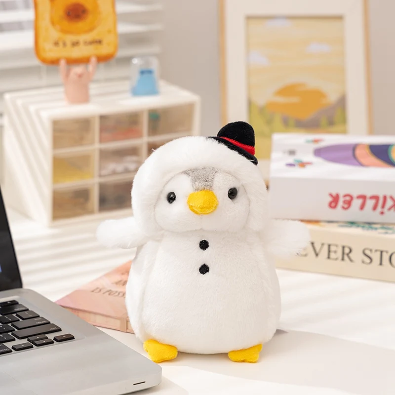 (blanco, 20 Cm) Lindo Peluche Realista De Pingüino De Anime Con Dibujos Animados
