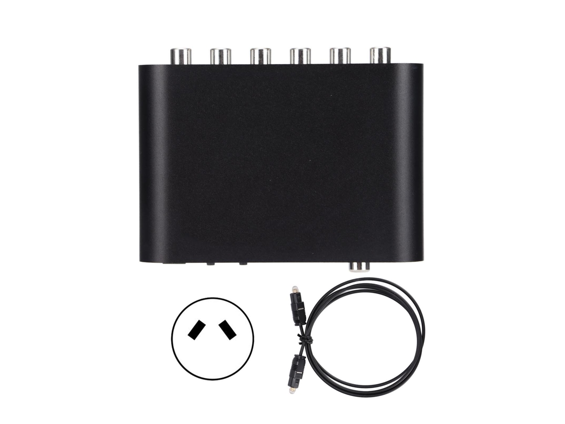 Decodificador De Audio Digital De 5.1 Canales 51r Con Dac, Convertidor De Aux De 3,5 Mm A 6 Rca, Dolby Dts Spdif, Óptico Y Coaxial.