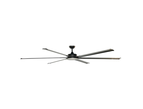 Ventilador de techo con luz y mando a distancia motor dc 6v silencioso negro d213cm XTRELAMP MELKER.