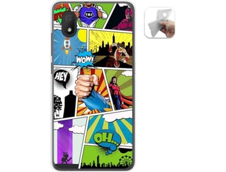 Carcasa Alcatel 1B 2020 TUMUNDOSMARTPHONE Comic Multicolor