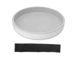 Plato giratorio de almacenamiento impermeable con borde elevado, estante redondo giratorio de 360 grados para cosméticos, tarros de especias F