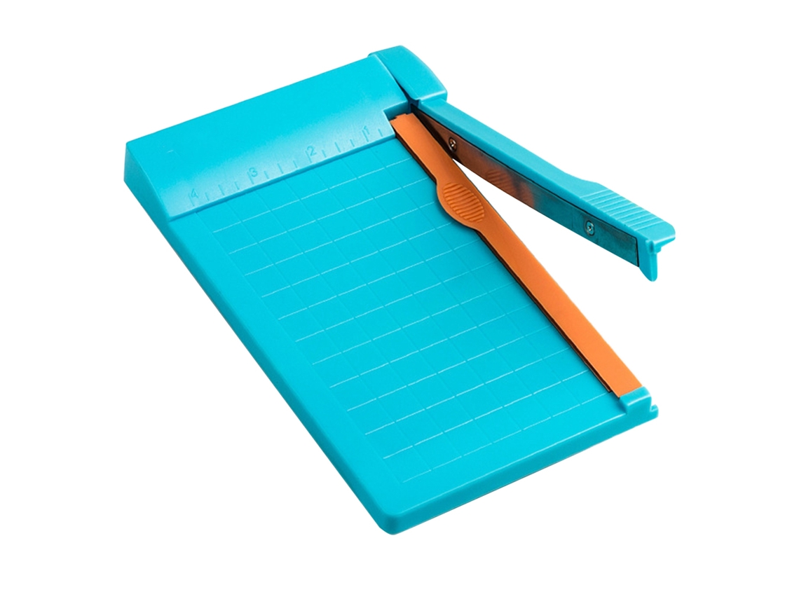 Cortadora De Papel Portátil A4 Multiusos Con Escala Clara Y Alta Precisión Para Scrapbooking Y Manualidades Azul Claro