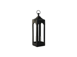 Farola Aluminio Cristal Negro 16x16x55cm