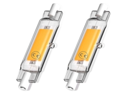 Bombilla Led Cob R7s De 78 Mm J78, 5 W, 500 Lm, 4000 K, Equivalente A Una Halógena De 30-50 W, 2 Unidades.