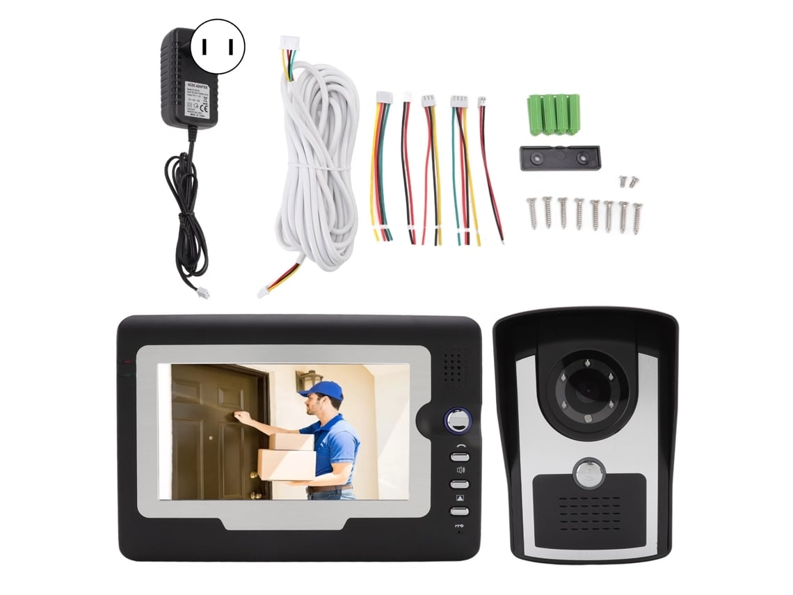 Videoportero inteligente HD con intercomunicador electrónico para el hogar, 12 timbres, pantalla LCD TFT, 100V/240V, enchufe americano. Brilvibera wer