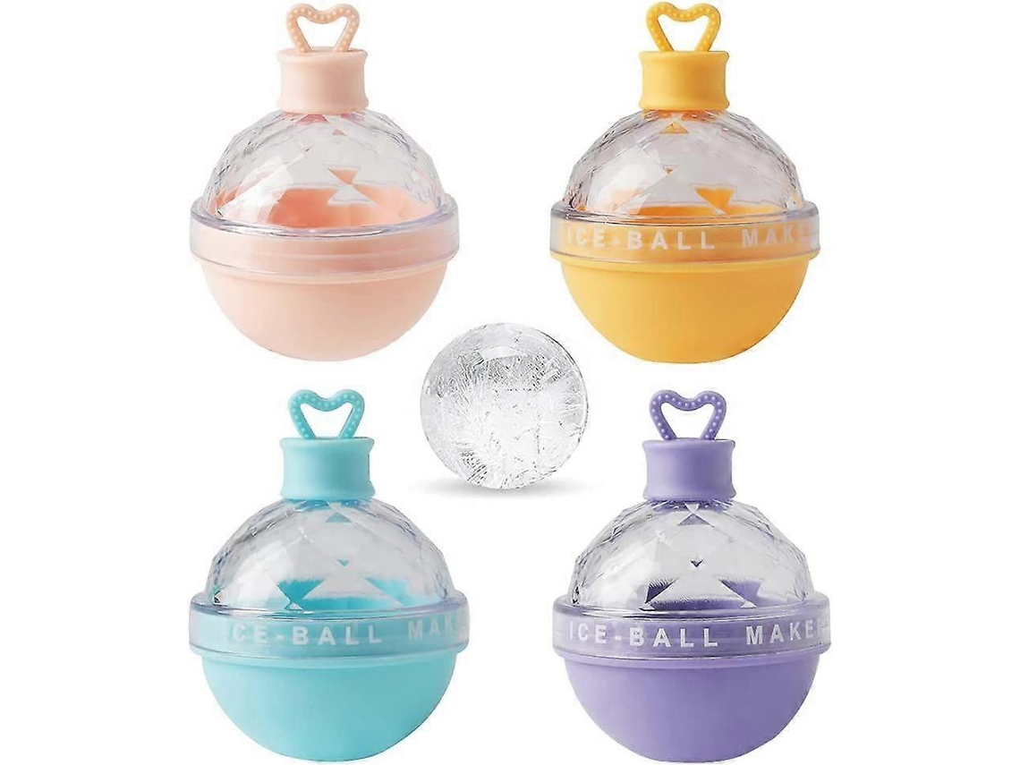 Set De 4 Moldes De Hielo Esférico Grande 6cm, Silicona Food Grade Para Whisky Y Cócteles