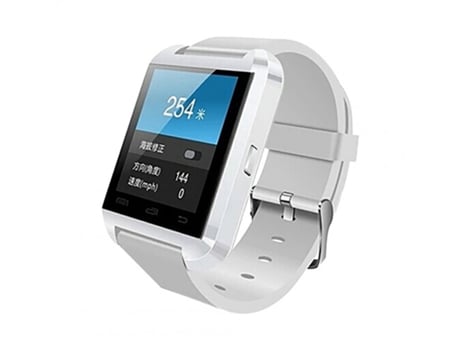 Smartwatch Digital U8 Sport Tracker Pantalla Tiempo Podómetro Calorías Despertador Monitoreo del sueño Blanco