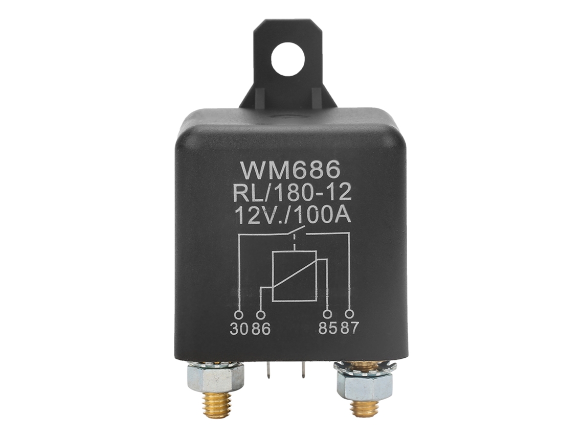 Relé de arranque para coche 100A, normalmente abierto, control de batería, encendido/apagado, 12V CC WM686