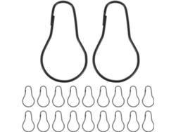 Ganchos Acero Negro De 7 Cm Para Cortinas