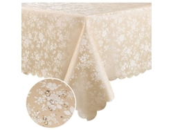 Rebe-mantel De Vinilo Impermeable Rectangular, Fuerte Y Lavable Para Cocina Y Comedor (beige, 52" X 70")