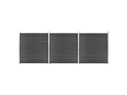 Panel de valla VIDAXL Negro WPC