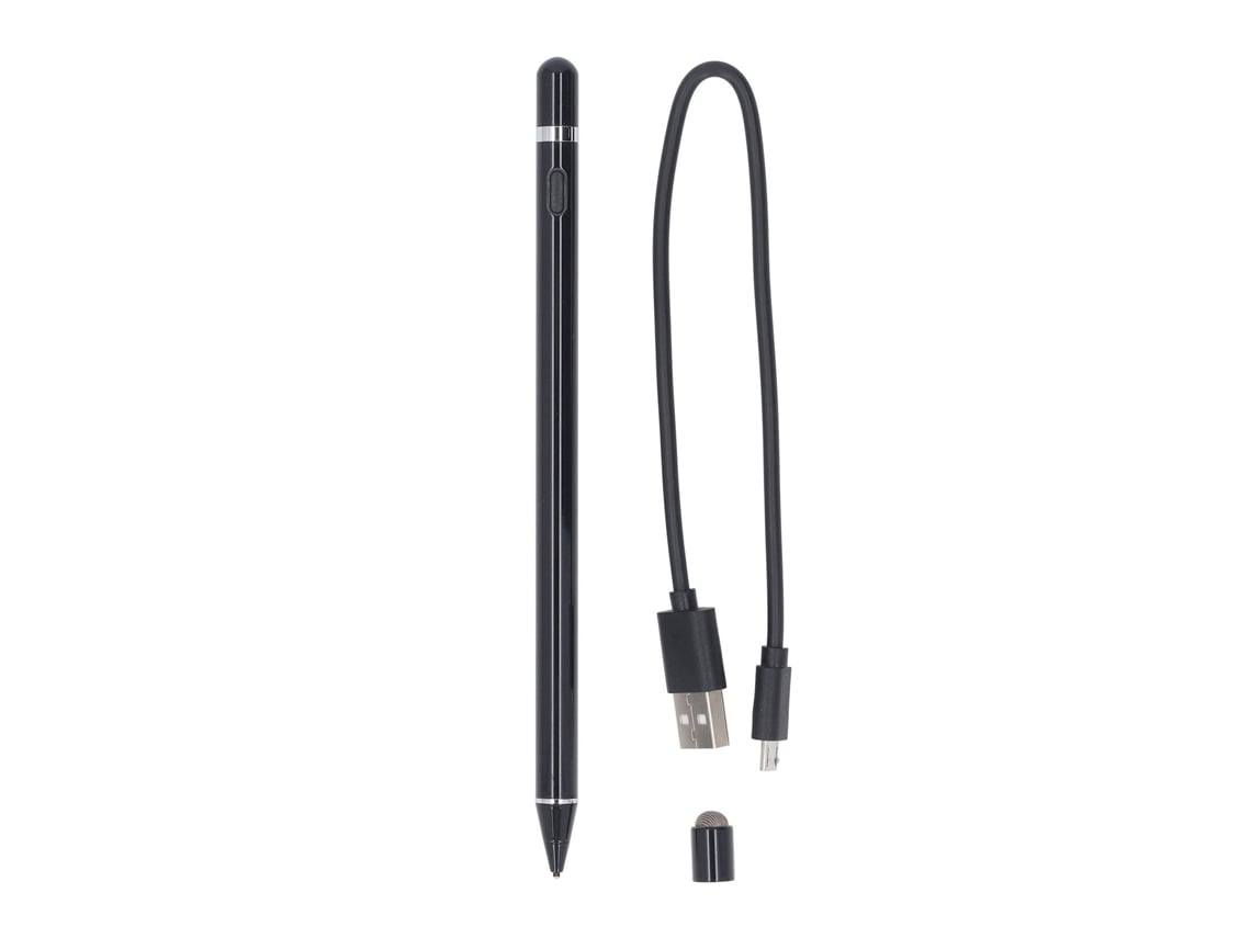 Lápiz Capacitivo Activo Con Punta Fina, Diseño Universal Para Tabletas, Teléfonos Inteligentes, Ios Y Android, Color Negro.