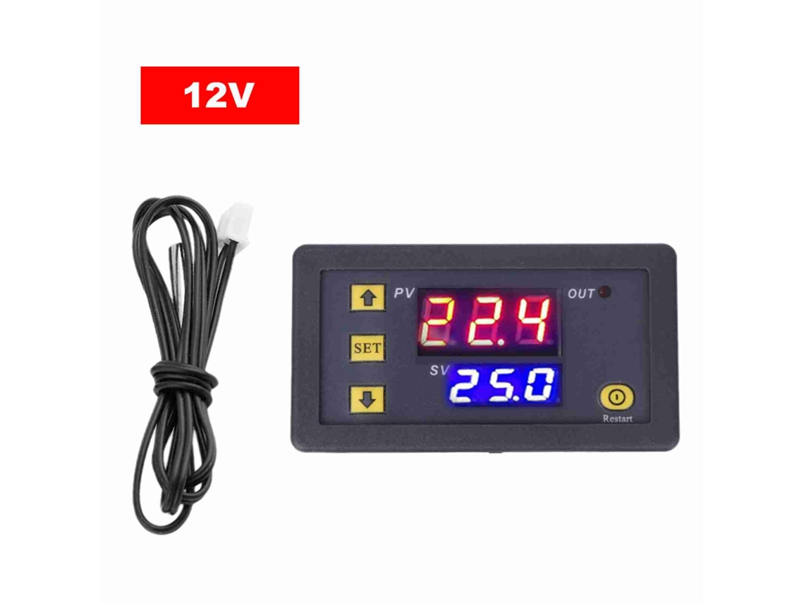 Mini Controlador Digital Inteligente De Temperatura Con Pantalla Led Para Calefacción Y Refrigeración -55℃ A 120℃ 12v/24v/110-220vac