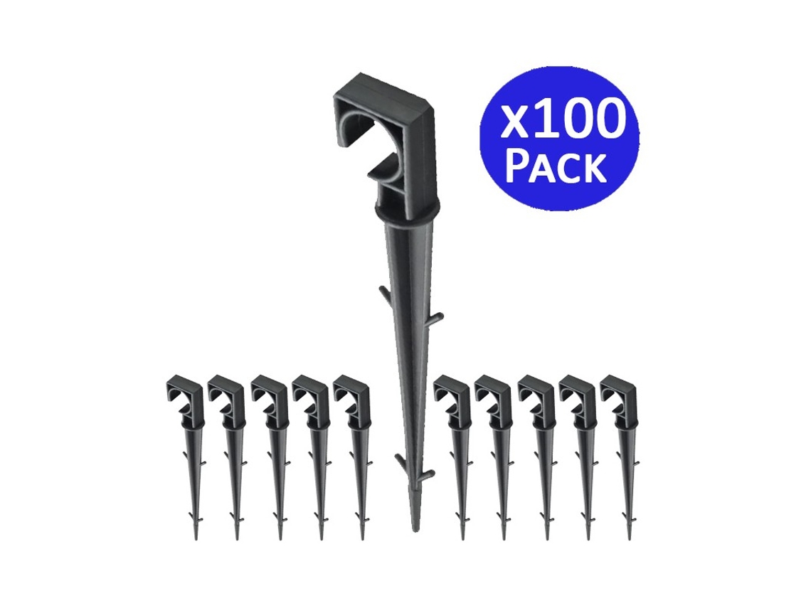 Piqueta Sujeta Tuberia Goteo 16Mm Negra Pack 100 SUINGA