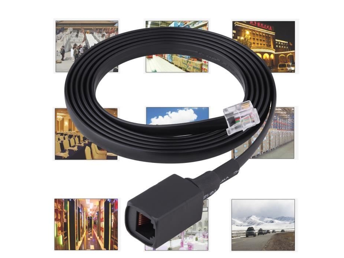 HURRISE Cable de Micrófono Desmontable de 6 Pines y 1.5 m para Walkie Talkie