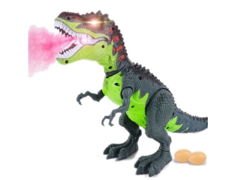 Tyrannosaurus de Spray de Llama, Sonidos de T-Rex, Juguete de Dinosaurio Que Camina Verde