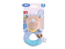 Sonajero De Peluche Suave Para Bebé, Con Forma De Animal De Dibujos Animados Y Sonido Suave, Diseño De Rinoceronte Azul.