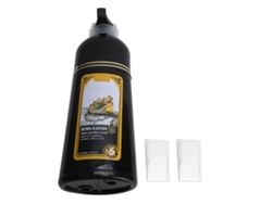 Champú Tinte Para Cabello 500ml Extracción Vegetal Coloración Rápida De Cabello Gris A Negro