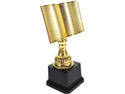 Trofeo compacto de plástico para concursos de lectura, 1 unidad.