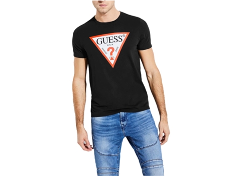 Camiseta GUESS JEANS Algodón Hombre (S - Negro)