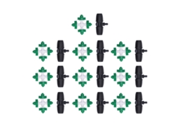 Juego De 10 Boquillas Atomizadoras Cruzadas De Plástico Para Riego.