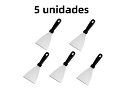 Grelha e Pá em aço inoxidável, resistentes ao calor, ideais para fazer hambúrgueres e tortillas. MDUG (tipo A, 5 peças)