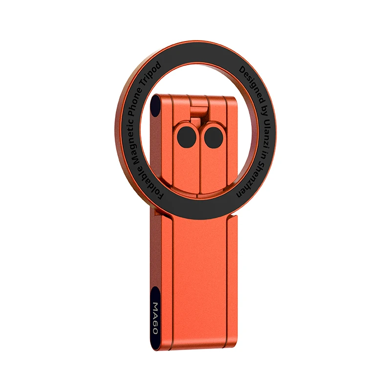 Trípode magnético plegable de mesa Magsafe MA60 para teléfonos móviles, aluminio, ajuste flexible, color naranja