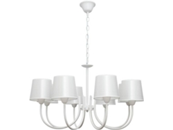 Lámpara de Techo FABRILAMP Guadalajara (Blanco - E14 - Máx. 40W - Metal - Tela)