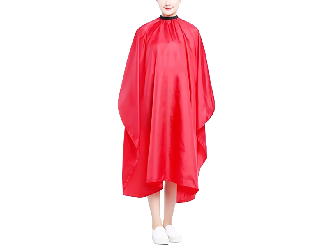 Capa de cabeleireiro unissex impermeável e ajustável 2026 para salão de cabeleireiro, barbearia e corte de cabelo, vermelha.
