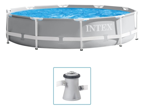 Intex Set de piscina estructura de prisma calidad superior 305x76 cm