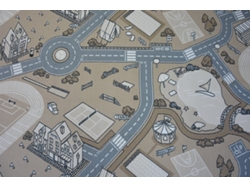 Moqueta Antideslizante Infantil Street Beige (200 x 450 cm)