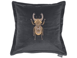 Cuscino In Terciopelo Ardesia Voyage Maison Ricamo Scarabeo Dorado