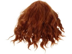 Perruque Cuellorte Bouclée Orange-rouge Para Soirée