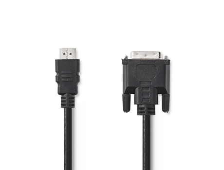 Nedis Ccgb34800Bk20 Adaptador de Cable de Vídeo 2M Tipo HDMI a Dvi-D Estándar Negro