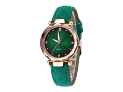 Reloj Deportivo De Cuarzo Con Correa De Cuero, Estilo Sencillo Y Moderno (verde)