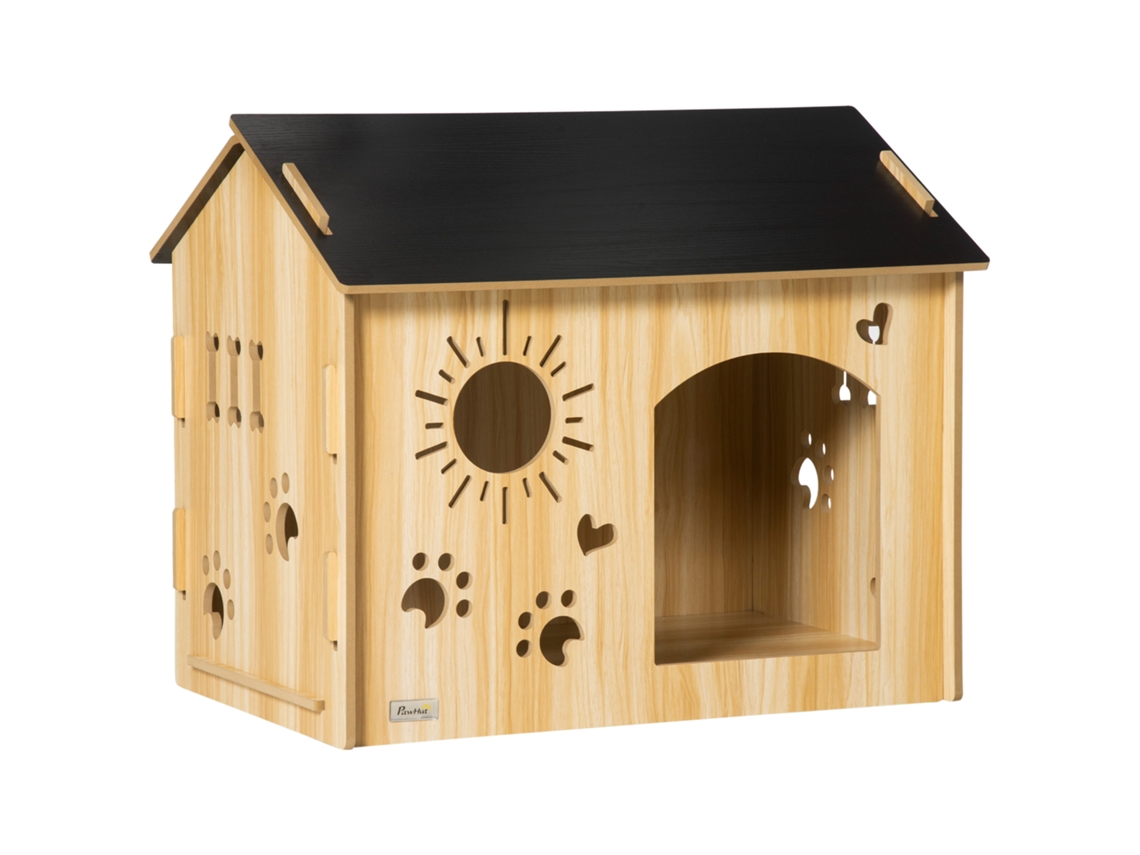 Caseta De Madera Con Ventilación Para Perros Pequeños, 69x50x59cm