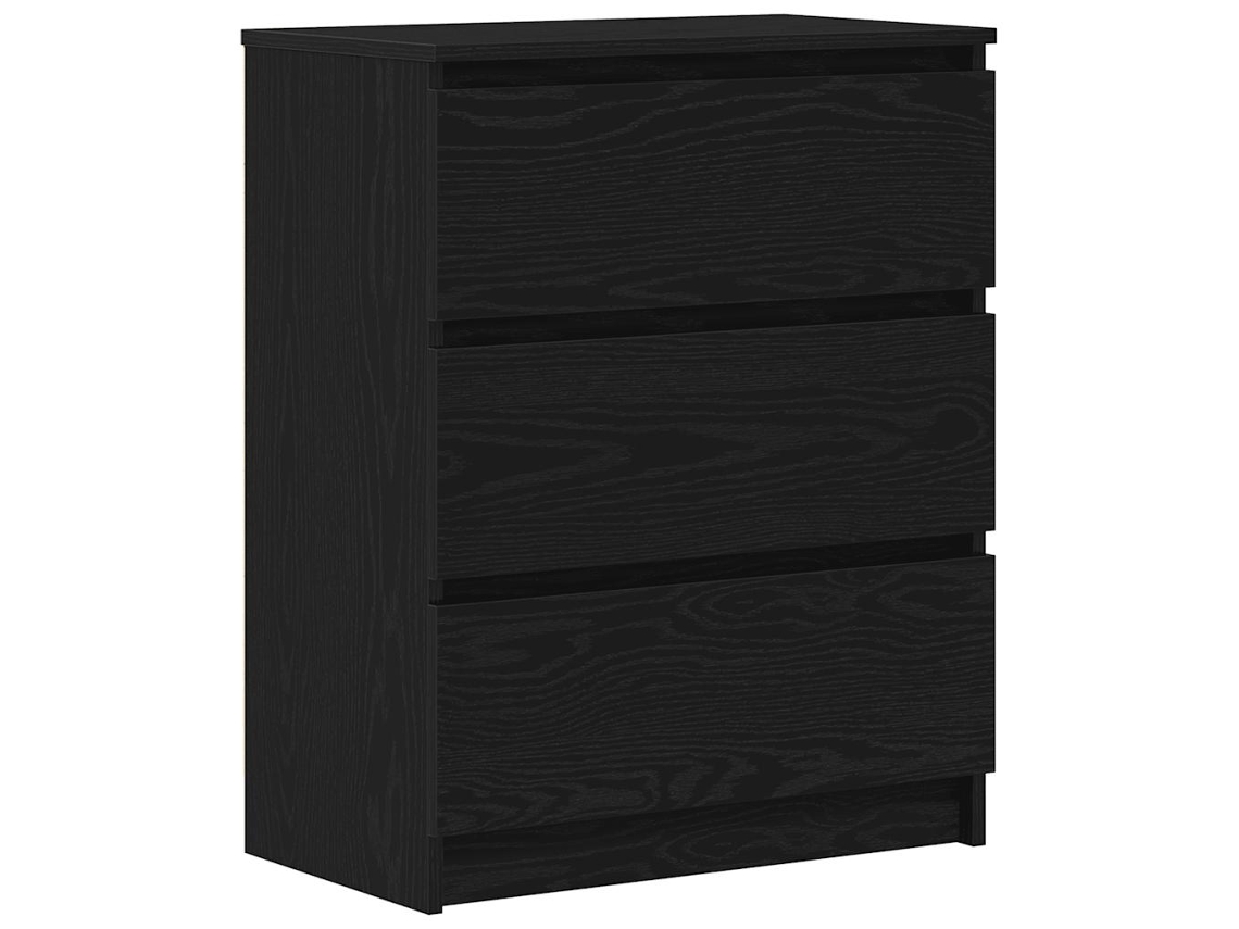 Maison Exclusive - Aparador Roble Negro 60x35x76 Cm Madera De Ingeniería