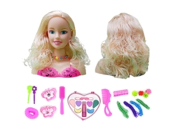 Kit De Maquillaje Y Peinado Para Niñas Con 17 Accesorios, Muñeca Educativa, Regalo Para Niñas.