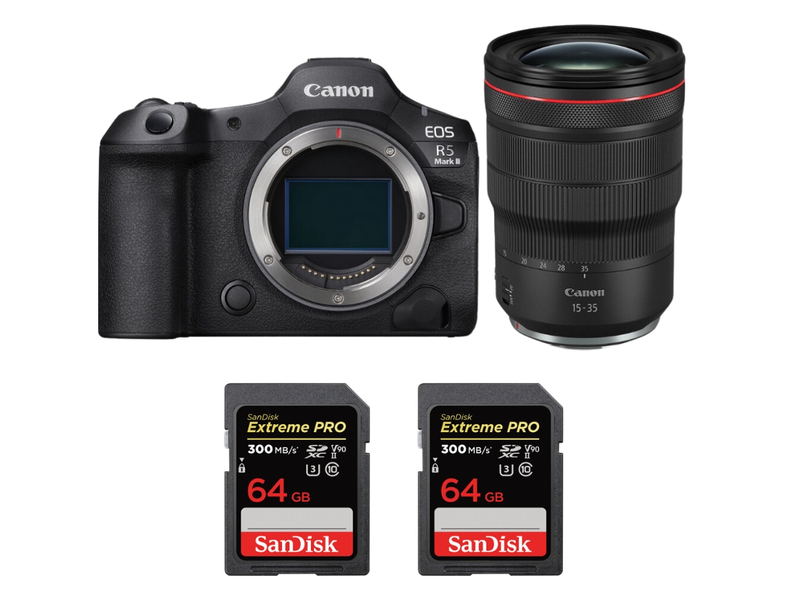 Canon Eos R5 Mark Ii + Rf 15-35mm F/2.8 L Is Usm + 2 Sandisk 64gb Uhs-ii 300mb/s + Ebook “20 Consejos Para Fotos Que Impactan”