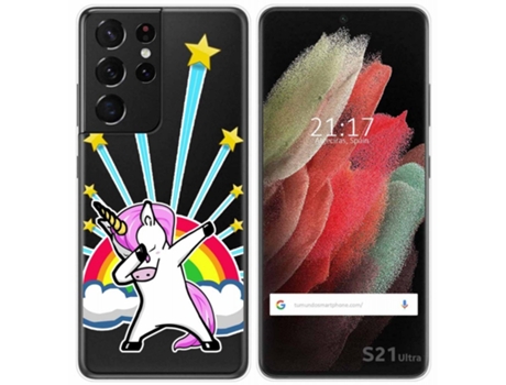 Carcasa Samsung Galaxy S21 Ultra 5G TUMUNDOSMARTPHONE Dibujos Transparente Multicolor