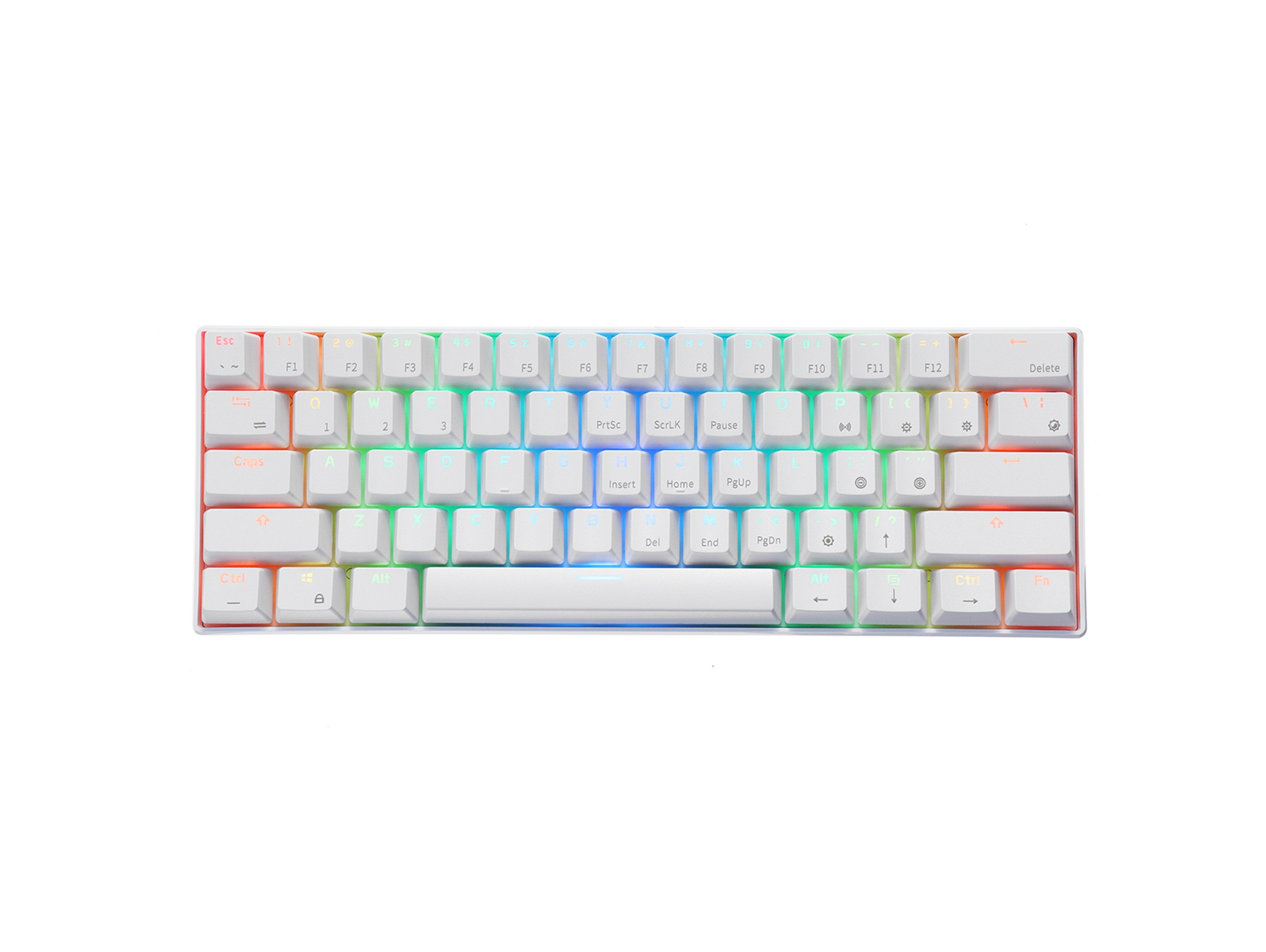 Teclado ROYAL KLUDGE RK61 RGB Blanco - Azul