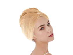 Conjunto de Toalla KOFIHETY Rápida Secado Cabello Paquete Beige - 3pcs (Talla Única)