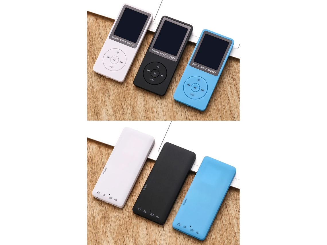 Player Mp3 64gb Com Tela 1.8'', Rádio Fm, Gravador De Voz, Alto-falante Integrado Para Crianças E Adultos