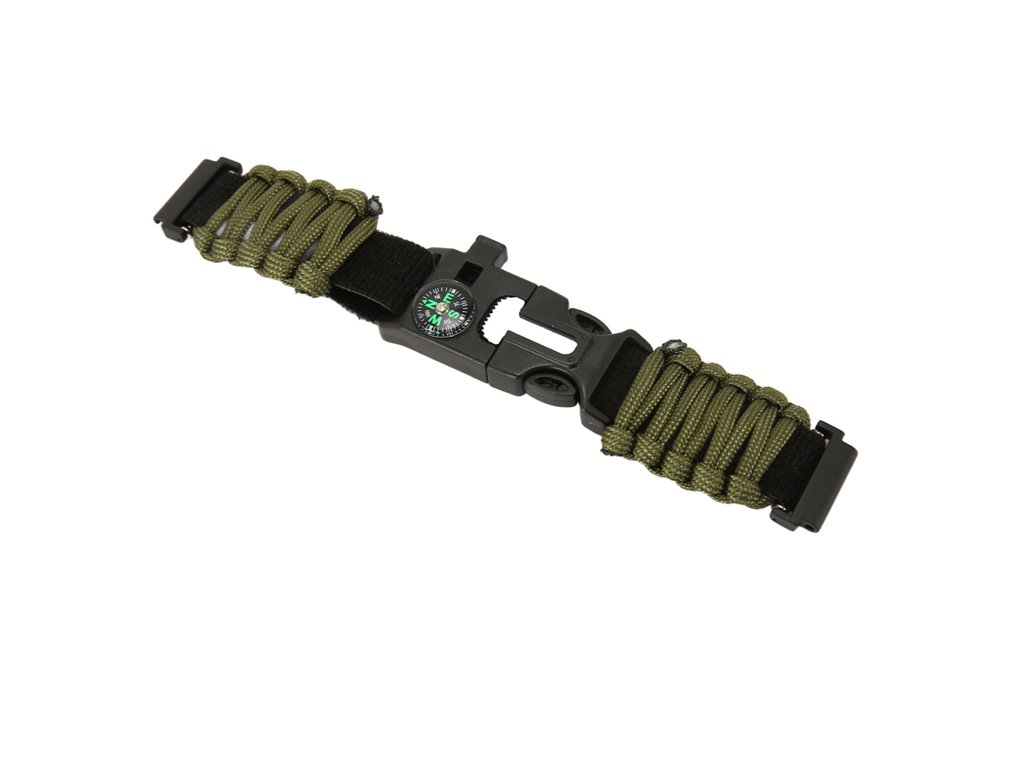 Pulsera De Paracord 6 En 1 Con Brújula, Silbato Y Encendedor Para Huami Samsung De 22 Mm