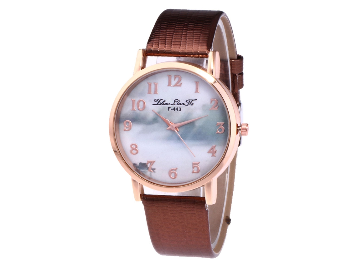 Reloj De Cuarzo De Estilo Simple Y Moderno Unisex Para Negocios Regalo (marrón)