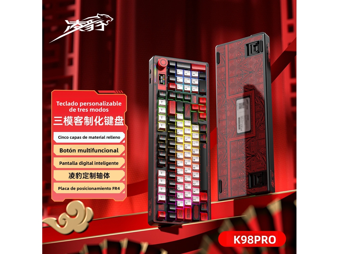 Teclado Mecánico Con Tres Modos De Juego Inalámbrico Bluetooth, Adecuado Tanto Para Trabajo De Oficina Como Para Juegos.