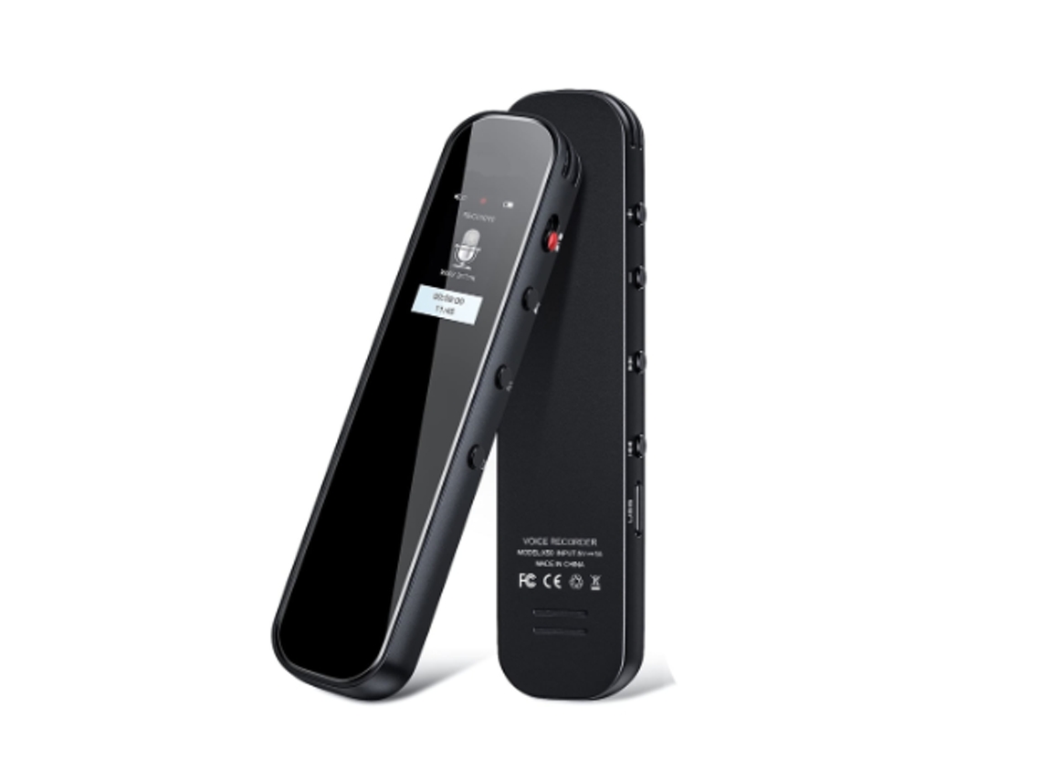Grabadora de voz digital de 32 GB, activada con función de reproducción USB, ideal para conferencias, reuniones, entrevistas, mini MP3 (negro Yizhood)